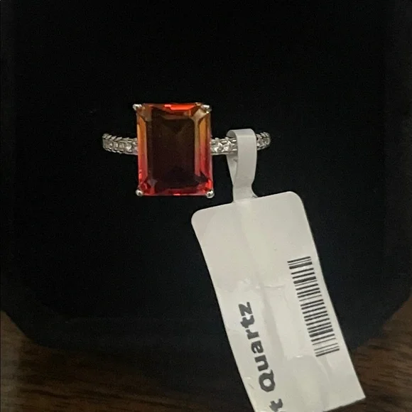 NWT Elegant Sunfire Doublet Quartz Ring size 6 - Picture 6 of 7